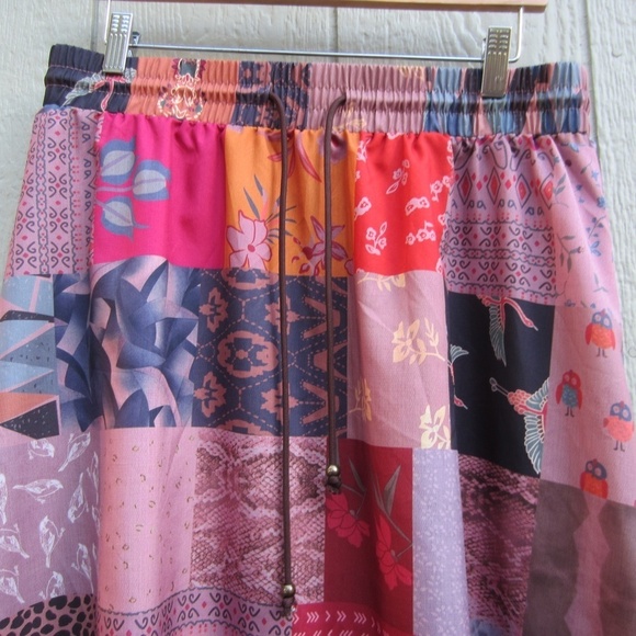 Unbrand Women's XXL Maxi Skirts Colorblack Elastic waistband drawstring Beach - Picture 2 of 12